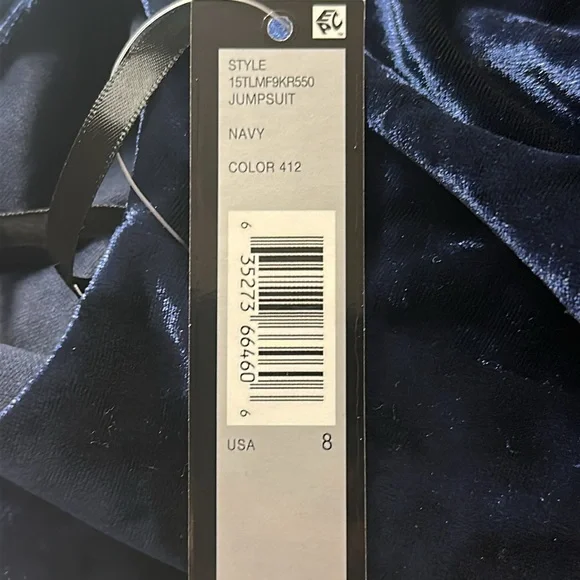 Tahari ASL Women’s Side Tie Jumpsuit  
Size: 8 
Color: Navy - Picture 9 of 9